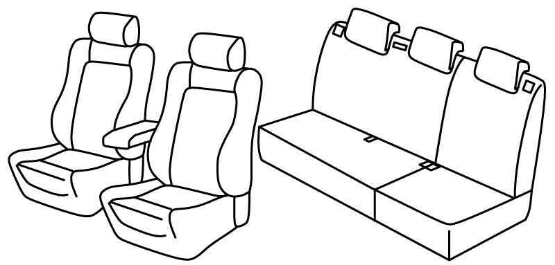 Set coprisedili Superior - Beige - compatibile per Volkswagen Polo 5p (09/09>04/14) Highline