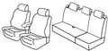 Set coprisedili Superior - Beige - compatibile per Volkswagen Polo 5p (09/09>04/14) Rabbit