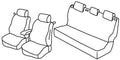 Set coprisedili Superior - Nero/Grigio - compatibile per Volkswagen Polo 3p (05/14>09/17) Trendline, Family