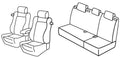Set coprisedili Superior - Grigio/Nero - compatibile per Volkswagen Polo 3p (05/14>09/17) Fresh/Sportline