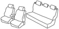 Set coprisedili Superior - Nero/Blu - compatibile per Volkswagen Polo 5p (09/09>09/17) Trendline, Family