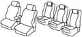 Set coprisedili Superior - Nero/Grigio - compatibile per Volkswagen Sharan (10/10>07/20) Trendline