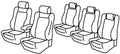 Set coprisedili Superior - Nero/Rosso - compatibile per Volkswagen Sharan (10/10>07/20) Comfortline / Highline