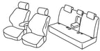 Set coprisedili Superior - Nero/Rosso - compatibile per Volkswagen Jetta (02/11>01/13) Comfortline