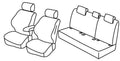 Set coprisedili Superior - Nero/Rosso - compatibile per Volkswagen Jetta (02/11>01/13) Comfortline