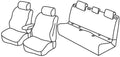 Set coprisedili Superior - Nero/Rosso - compatibile per Volkswagen Polo 5p (10/17>) Trendline
