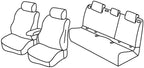 Set coprisedili Superior - Nero/Blu - compatibile per Volkswagen Polo 5p (10/17>) Trendline, Family - Volkswagen Taigo (11/21>) Style, R-Line