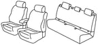 Set coprisedili Superior - Nero/Blu - compatibile per Volkswagen Polo 5p (10/17>) Comfortline