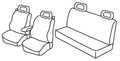 Set coprisedili Superior - Nero/Grigio - compatibile per Volkswagen New Beetle (04/99>10/11)