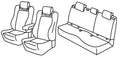 Set coprisedili Superior - Grigio/Nero - compatibile per Volkswagen Polo 5p (07/21>) GTI