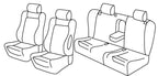 Set coprisedili Superior - Nero/Blu - compatibile per Alfa Romeo 156 Sportwagon (03/00>05/03)