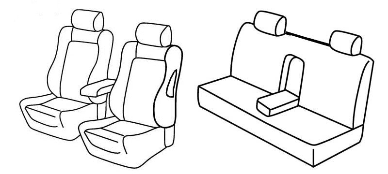 Set coprisedili Superior - Grigio/Nero - compatibile per Alfa Romeo 156 4p (06/03>12/07)