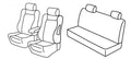 Set coprisedili Superior - Nero/Grigio - compatibile per Alfa Romeo 156 4p (06/03>12/07)