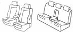 Set coprisedili Superior - Nero/Blu - compatibile per Alfa Romeo 159 4p (08/05>09/13)