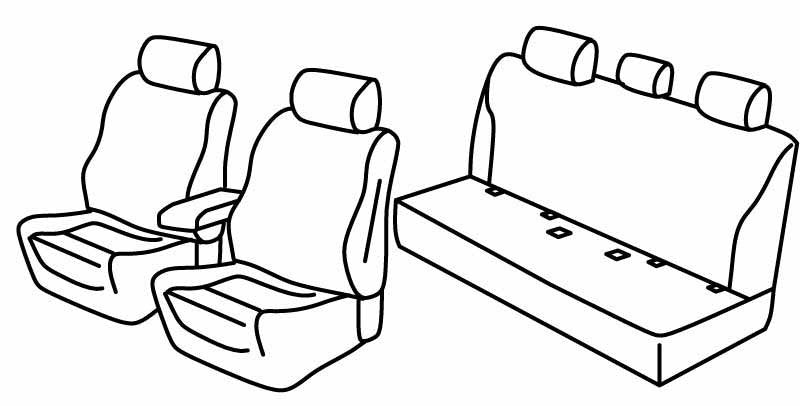 Set coprisedili Superior - Nero/Grigio - compatibile per Alfa Romeo Giulia (06/16>11/22)