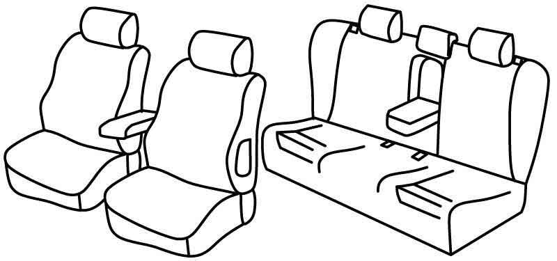 Set coprisedili Superior - Beige - compatibile per Audi A4 Avant (09/01>04/08)
