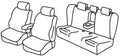 Set coprisedili Superior - Nero/Rosso - compatibile per Audi A4 Avant (09/01>04/08)