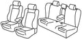 Set coprisedili Superior - Grigio/Nero - compatibile per Audi A4 Avant (09/01>04/08)