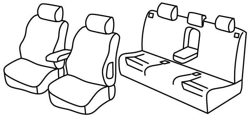 Set coprisedili Superior - Nero/Grigio - compatibile per Audi A4 Avant (09/01>04/08)