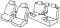 Set coprisedili Superior - Nero/Blu - compatibile per Audi A4 Avant (09/01>04/08)