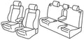 Set coprisedili Superior - Nero/Grigio - compatibile per Audi A4 Avant (09/01>04/08)