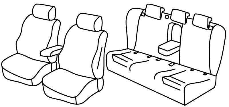 Set coprisedili Superior - Nocciola - compatibile per Audi A4 4p (11/07>10/15)