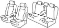 Set coprisedili Superior - Nero/Blu - compatibile per Audi A4 4p (11/07>10/15)