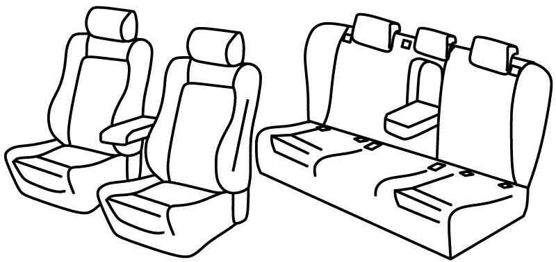 Set coprisedili Superior - Grigio/Nero - compatibile per Audi A6 4p (04/11>06/18)