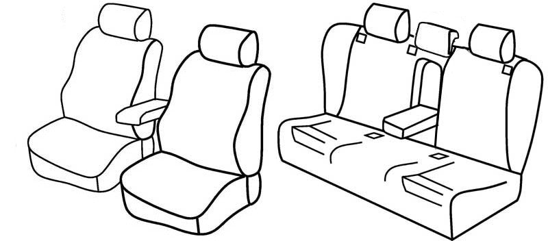 Set coprisedili Superior - Nero/Grigio - compatibile per Audi A6 4p (09/04>03/11)