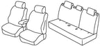 Set coprisedili Superior - Nero/Blu - compatibile per Audi Q3 (10/11>12/18)