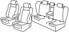 Set coprisedili Superior - Nero/Blu - compatibile per Audi A4 4p (11/15>09/24)