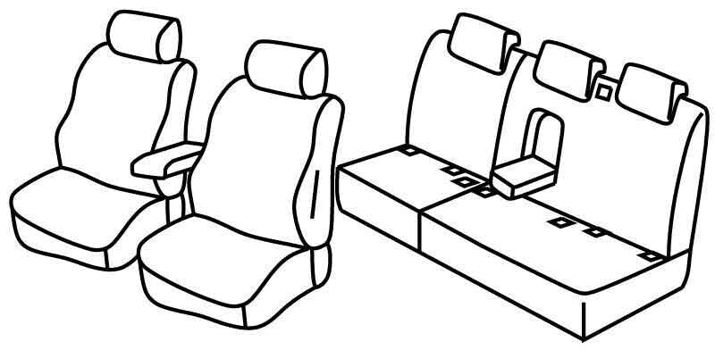Set coprisedili Superior - Nero/Blu - compatibile per Audi Q5 5p (11/08>02/17)