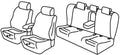 Set coprisedili Superior - Nero/Grigio - compatibile per Audi A6 4p (04/11>06/18)