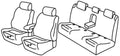 Set coprisedili Superior - Nero/Grigio - compatibile per Audi A6 4p (04/11>06/18)