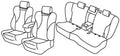 Set coprisedili Superior - Grigio/Nero - compatibile per Audi Q5 5p (03/17>12/24)