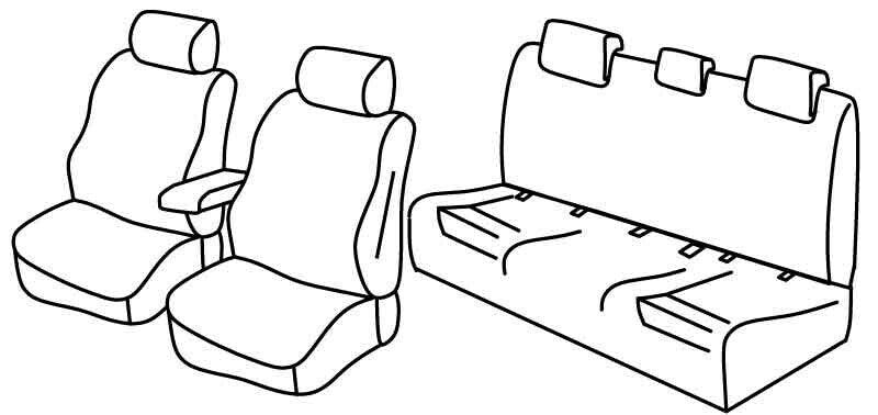 Set coprisedili Superior - Nocciola - compatibile per Audi A4 Avant (11/15>10/24)