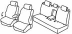 Set coprisedili Superior - Nero/Rosso - compatibile per Audi Q3 (10/11>12/18)
