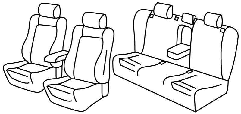 Set coprisedili Superior - Nocciola - compatibile per Audi A6 4p (09/04>03/11)