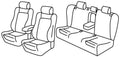 Set coprisedili Superior - Nero/Rosso - compatibile per Audi A6 4p (09/04>03/11)