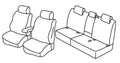 Set coprisedili Superior - Nero/Grigio - compatibile per Audi Q3 (01/19>07/25)