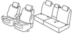 Set coprisedili Superior - Nero/Blu - compatibile per Audi Q3 (01/19>07/25)