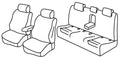 Set coprisedili Superior - Grigio/Nero - compatibile per Audi A4 4p (11/07>10/15)