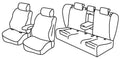 Set coprisedili Superior - Nero/Rosso - compatibile per Audi A4 Avant (11/15>10/24)