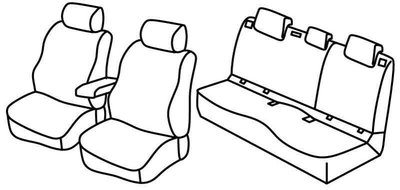 Set coprisedili Superior - Nero/Grigio - compatibile per Audi A3 Sportback (05/20>) E-Tron - Audi Q4 E-Tron 5p (06/21>)
