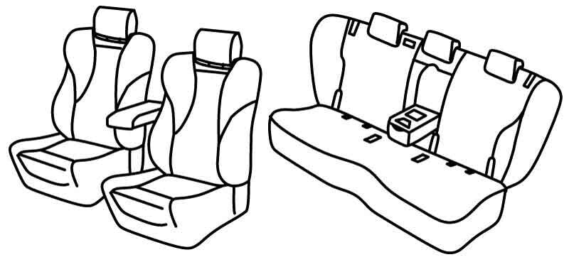 Set coprisedili Superior - Grigio/Nero - compatibile per Audi Q5 5p (03/17>12/24)