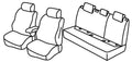 Set coprisedili Superior - Nero/Blu - compatibile per Audi A3 Sedan (09/13>06/20)