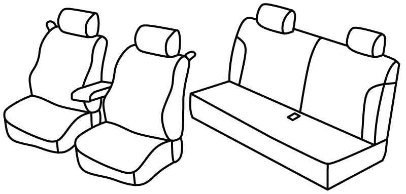 Set coprisedili Superior - Nero/Blu - compatibile per Audi A5 Cabrio (03/09>02/17)