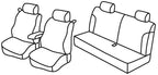 Set coprisedili Superior - Nero/Rosso - compatibile per Audi A5 Cabrio (03/09>02/17)