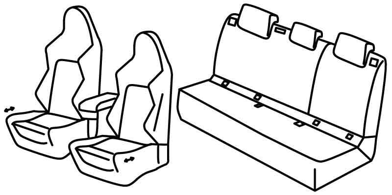 Set coprisedili Superior - Beige - compatibile per Audi A3 Sedan (07/20>02/24) Advanced, S-Line