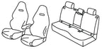 Set coprisedili Superior - Nero/Rosso - compatibile per Audi A5 4p (09/24>) S5